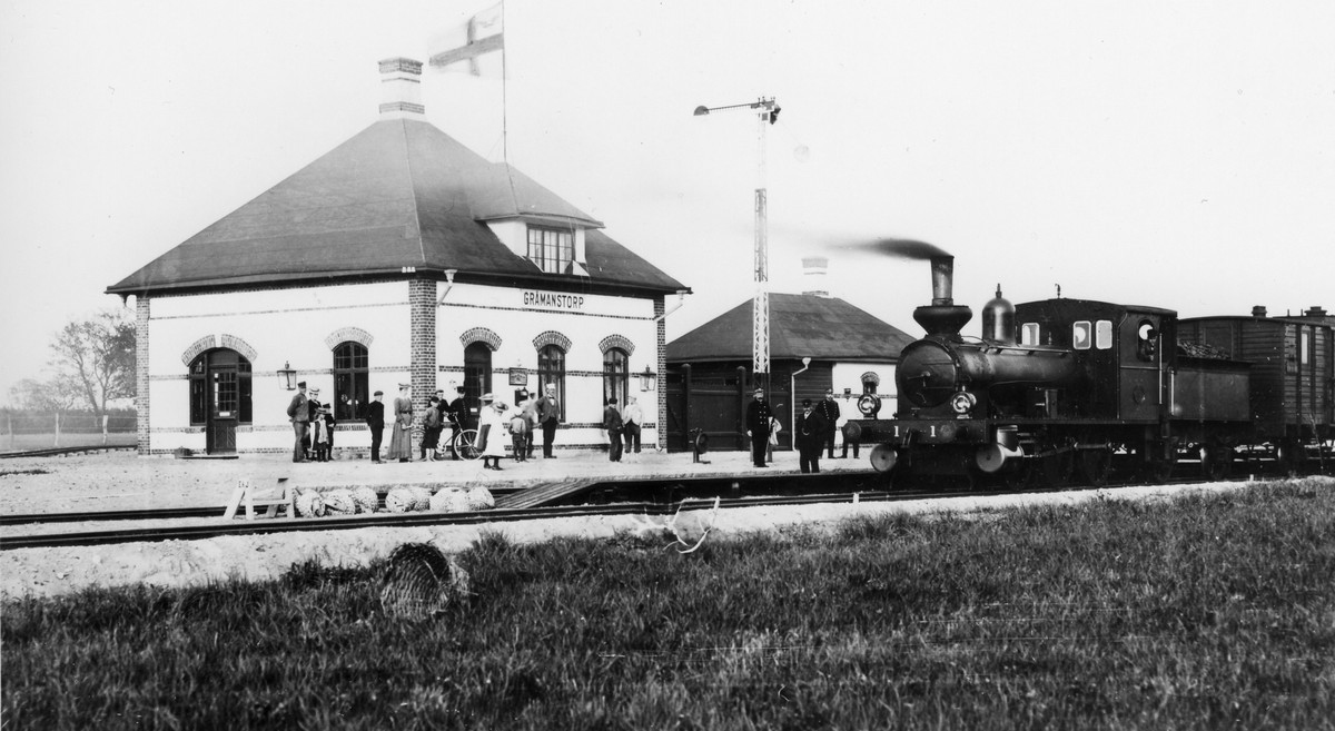 ngelholm - Klippans Jrnvg EKJ lok 1 vid Grmanstorps station