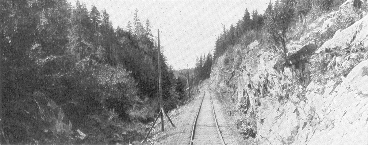 Bors - Ulricehamn Jrnvg. Bergsskrning vid Klmmadalen