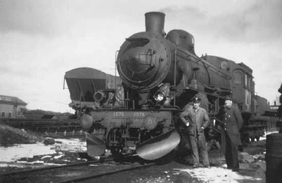 Engine class B No. 1376 in Söderhamn 1948