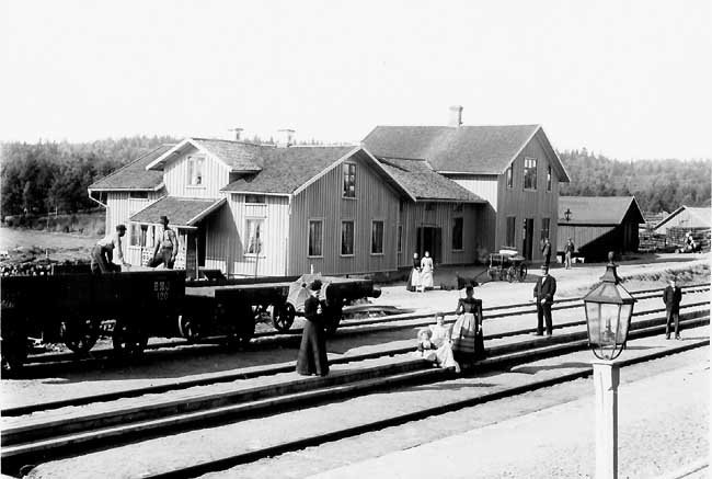 Borgstena bangård Borås - Herrljunga Järnväg, BHJ, 1901