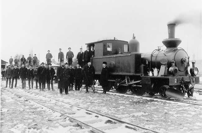 VGJ, Gruståg på Vara station 1900