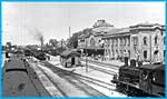 Kristianstad station och bangrd omkring 1942