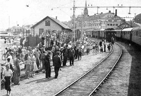 The electric train in Strömstad.