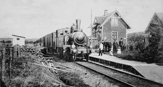 Hedens hllplats omkring 1915. Foto: Sveriges Jrnvgsmuseum