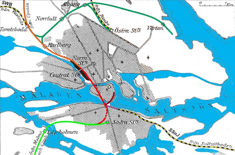 Järnvägarna i Stockholm 1905