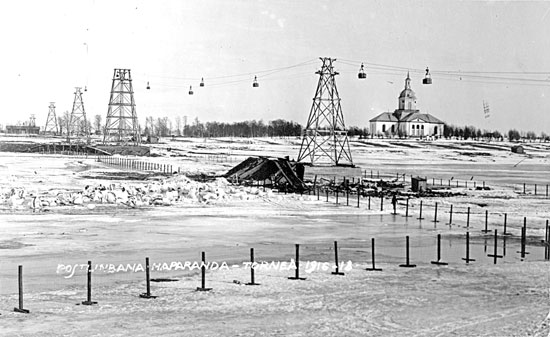 Postlinbanan ver lven mellan Haparanda och Torne 1916-1918