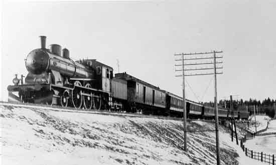 UGJ engine No 23 in head of a passegertrain