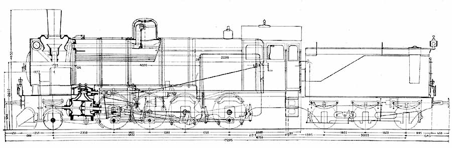 Drawing SJ steamengine class Ma