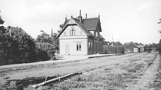 Jnkping stra 1936-06-28. Jrnvgen r nedlagd och upprivningen r fullbordad.