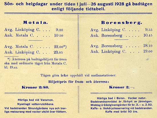 Tidtabell fr badtgen.