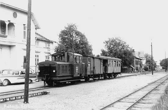 Bergsjö station 1960. Norra Hälsinglands Järnväg, NHJ