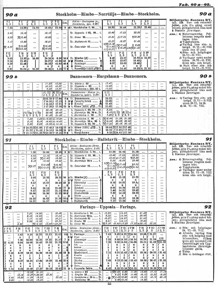 SRJ timetables